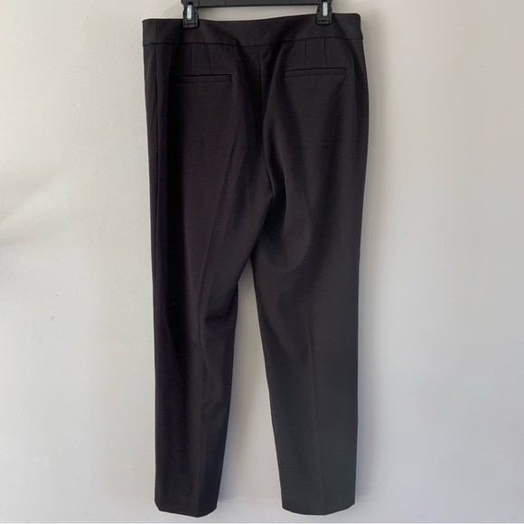 Talbots Black Women's Dress Flat Front Trousers Straight Leg Pants Size 14 - Picture 2 of 13